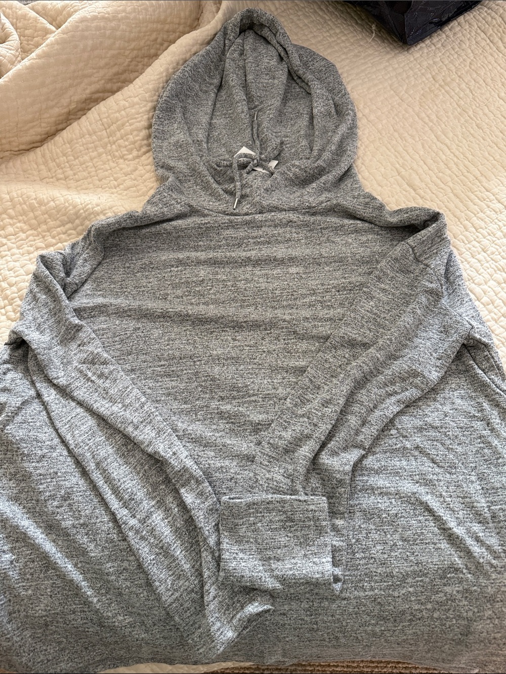 GAP Heather Gray Knit Hooded Pullover